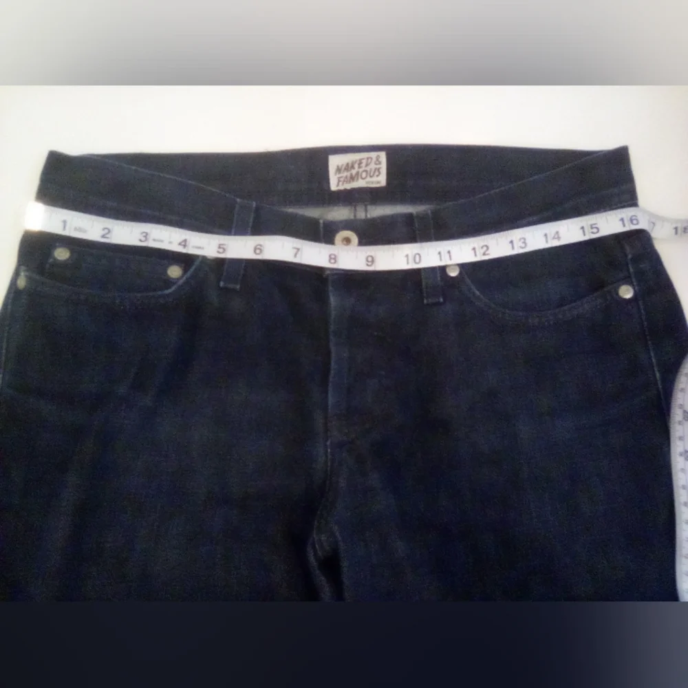 Naked & Famous Denim Raspberry Scratch N Sniff Blue Size 31 100% Cotton - Picture 7 of 16